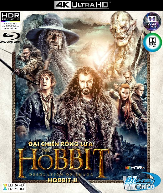 4KUHD-629. The Hobbit II : Desolation Of Smaug (Extended Edition) - Hobbit 2 : Đại Chiến Rồng Lửa 4K-66G (TRUE- HD 7.1 DOLBY ATMOS - DOLBY VISION)